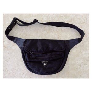 VTG Sasson Black Nylon Adjustable Belt Bag Fanny Pack